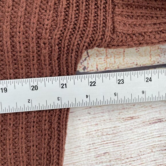 prAna Funen Loop Wool Blend Tunic Sweater Women's Medium Brown Chunky Knit - Picture 7 of 8